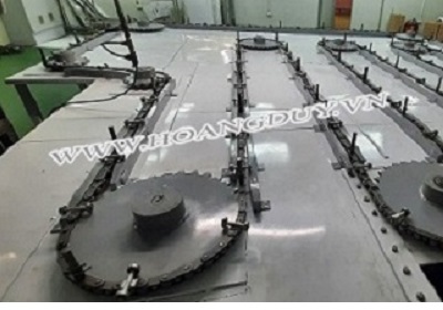 Băng tải xích sàn