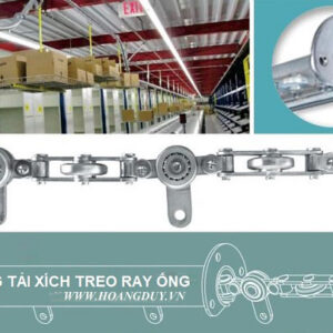 Băng tải xích treo ray ống
